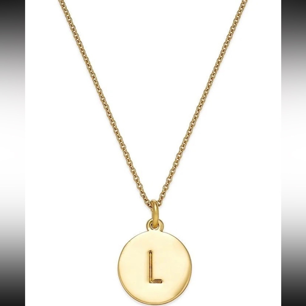 Kate Spade New York Initial Pendant Necklace L Gold